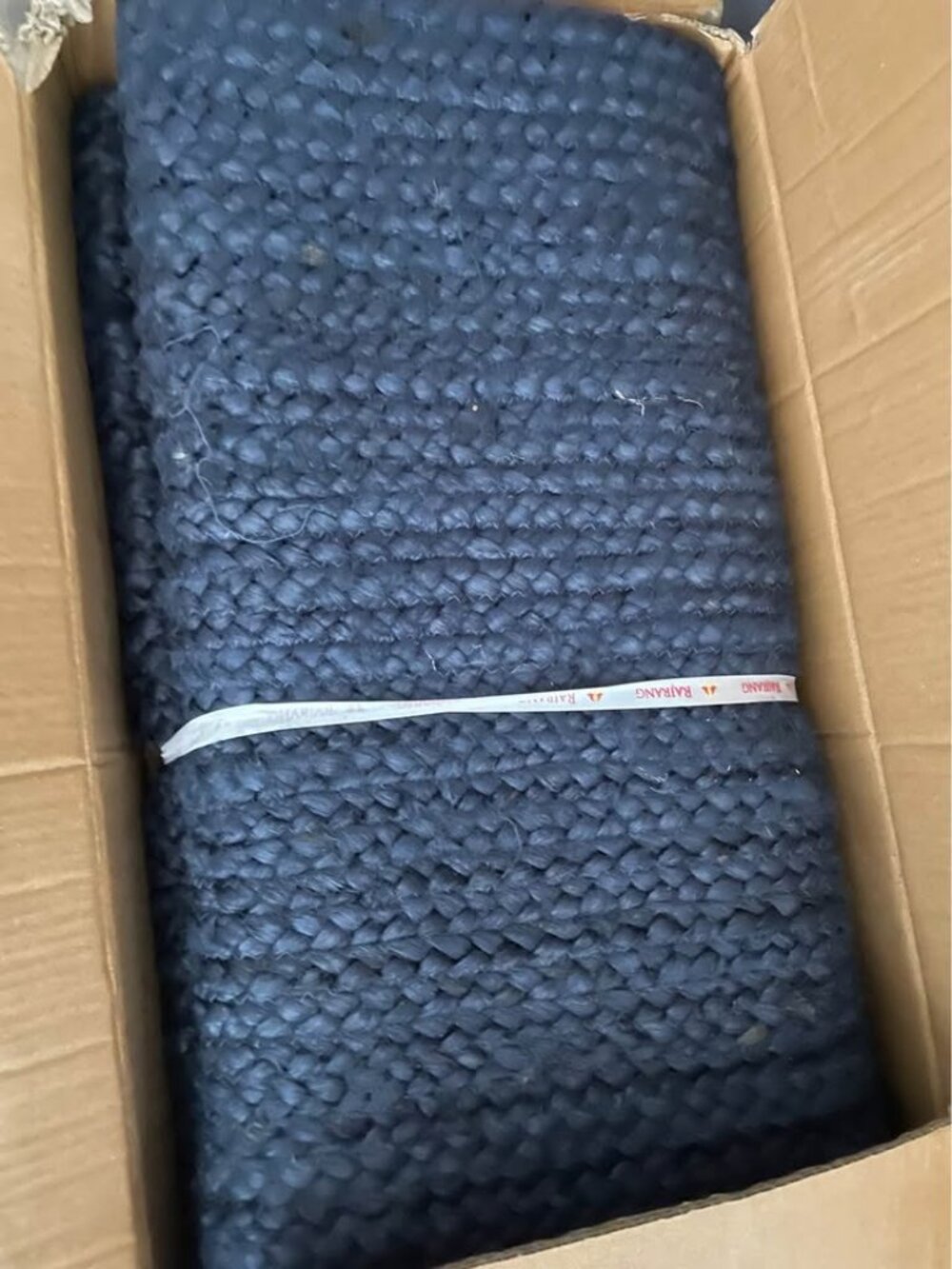BRAND NEW 2' x 8' Feet Navy Blue Reversible Cotton Chindi Rug Runner - BLUE